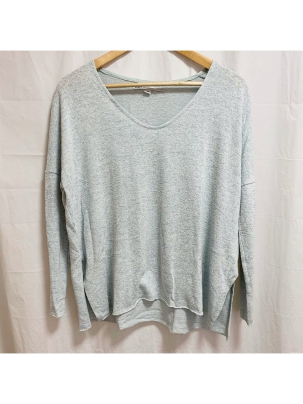 ONLY Mint V-neck Long Sleeve Knit Pullover Small